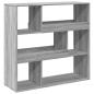 Preview: ARDEBO.de - Raumteiler Grau Sonoma 100x33x94,5 cm Holzwerkstoff
