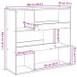 Preview: Raumteiler Grau Sonoma 100x33x94,5 cm Holzwerkstoff
