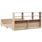 Preview: Massivholzbett mit Regal ohne Matratze 180x200 cm Massivholz