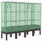 Preview: Hochbeet mit Gewächshaus-Aufsatz Rattan-Optik 160x40x140 cm