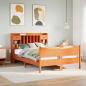 Preview: ARDEBO.de - Massivholzbett ohne Matratze Wachsbraun 150x200 cm Kiefernholz