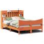 Preview: Massivholzbett ohne Matratze Wachsbraun 150x200 cm Kiefernholz