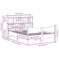 Preview: Massivholzbett ohne Matratze Wachsbraun 150x200 cm Kiefernholz