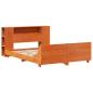 Preview: Massivholzbett ohne Matratze Wachsbraun 160x200 Kiefernholz
