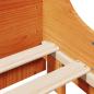 Preview: Massivholzbett mit Regal ohne Matratze Wachsbraun 120x200 cm