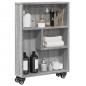 Preview: ARDEBO.de - Aufbewahrungswagen Schmal Grau Sonoma 48x13x68 cm Holzwerkstoff