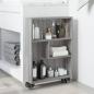 Preview: Aufbewahrungswagen Schmal Grau Sonoma 48x13x68 cm Holzwerkstoff