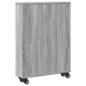 Preview: Aufbewahrungswagen Schmal Grau Sonoma 48x13x68 cm Holzwerkstoff