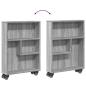 Preview: Aufbewahrungswagen Schmal Grau Sonoma 48x13x68 cm Holzwerkstoff