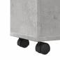 Preview: Badschrank Schmal mit Rollen Betongrau Holzwerkstoff