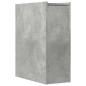 Preview: Badschrank Schmal mit Rollen Betongrau Holzwerkstoff