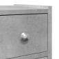 Preview: Badschrank Schmal mit Rollen Betongrau Holzwerkstoff