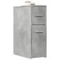 Preview: ARDEBO.de - Badschrank Schmal mit Rollen Betongrau Holzwerkstoff