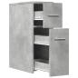 Preview: Badschrank Schmal mit Rollen Betongrau Holzwerkstoff