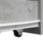 Preview: Badschrank Schmal mit Rollen Betongrau Holzwerkstoff