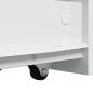 Preview: Badschrank Schmal mit Rollen Weiß Holzwerkstoff