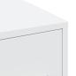 Preview: Badschrank Schmal mit Rollen Weiß Holzwerkstoff