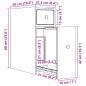 Preview: Badschrank Schmal mit Rollen Artisan-Eiche Holzwerkstoff