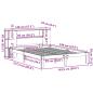 Preview: Massivholzbett mit Regal ohne Matratze Wachsbraun 140x190 cm