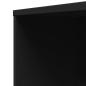 Preview: Badschrank Schmal mit Rollen Schwarz Holzwerkstoff