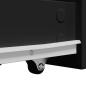 Preview: Badschrank Schmal mit Rollen Schwarz Holzwerkstoff