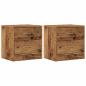 Preview: Nachttische 2 Stk. Altholz-Optik 40x30x40 cm Holzwerkstoff