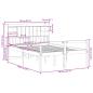 Preview: Massivholzbett mit Regal ohne Matratze Wachsbraun 140x190 cm