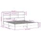 Preview: Massivholzbett mit Regal ohne Matratze Wachsbraun 200x200 cm
