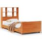 Preview: Massivholzbett ohne Matratze Wachsbraun 75x190 cm Kiefernholz