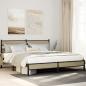 Preview: ARDEBO.de - Metallbett ohne Matratze Sonoma-Eiche 180x200 cm