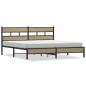 Preview: Metallbett ohne Matratze Sonoma-Eiche 180x200 cm