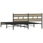 Preview: Metallbett ohne Matratze Sonoma-Eiche 180x200 cm