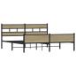 Preview: Metallbett ohne Matratze Sonoma-Eiche 193x203 cm