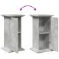 Preview: Postament mit Stauraum Betongrau 31x30x60 cm Holzwerkstoff