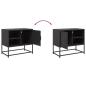 Preview: TV-Schrank Schwarz 68x39x60,5 cm Stahl