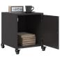 Preview: ARDEBO.de - Nachttische 2 Stk. Schwarz 36x39x43,5 cm Stahl
