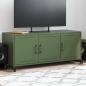 Preview: ARDEBO.de - TV-Schrank Olivgrün 100,5x39x43,5 cm Stahl