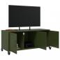 Preview: TV-Schrank Olivgrün 100,5x39x43,5 cm Stahl