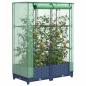 Preview: ARDEBO.de - Hochbeet mit Gewächshaus-Aufsatz Rattan-Optik 80x40x123 cm
