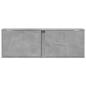 Preview: TV-Wandschrank mit LED-Beleuchtung Betongrau 100x31x35 cm