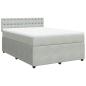 Preview: Boxspringbett mit Matratze Hellgrau 140x190 cm Samt