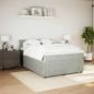 Preview: Boxspringbett mit Matratze Hellgrau 140x190 cm Samt