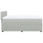 Preview: Boxspringbett mit Matratze Hellgrau 140x190 cm Samt