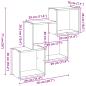 Preview: Wandschrank 78x18x71 cm Eichen-Optik Holzwerkstoff