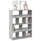Preview: ARDEBO.de - Bücherregal Betongrau 100x33x125,5 cm Holzwerkstoff