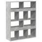 Preview: Bücherregal Betongrau 100x33x125,5 cm Holzwerkstoff
