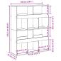 Preview: Bücherregal Betongrau 100x33x125,5 cm Holzwerkstoff