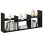 Preview: ARDEBO.de - Wandschrank 100x18x40 cm Schwarz Holzwerkstoff