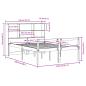 Preview: ARDEBO.de - Massivholzbett mit Regal ohne Matratze Wachsbraun 140x200 cm
