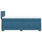 Preview: ARDEBO.de - Boxspringbett mit Matratze Dunkelblau 90x200 cm Samt